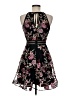 BCX 100% Nylon Floral Black Cocktail Dress Size 7 - photo 2