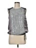 Tiny 100% Polyester Silver Sleeveless Blouse Size M - photo 1