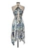Paradise Paisley Silver Cocktail Dress Size M - photo 2