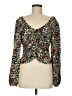 H&M 100% Polyester Black Long Sleeve Blouse Size M - photo 1