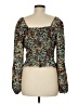 H&M 100% Polyester Black Long Sleeve Blouse Size M - photo 2