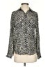 Zara 100% Viscose Animal Print Ivory Long Sleeve Blouse Size XS - photo 1