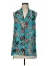 Neiman Marcus 100% Polyester Teal Sleeveless Blouse Size M - photo 1