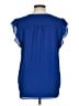 Chaus Blue Short Sleeve Blouse Size M - photo 2