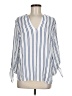 MICHAEL Michael Kors Blue 3/4 Sleeve Blouse Size M (petite) - photo 1
