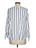 MICHAEL Michael Kors Blue 3/4 Sleeve Blouse Size M (petite) - photo 2