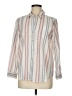Eddie Bauer Stripes Ivory Long Sleeve Button-Down Shirt Size M (petite) - photo 1