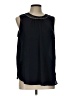 Ann Taylor 100% Polyester Black Sleeveless Blouse Size L - photo 1