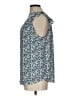Ann Taylor LOFT 100% Polyester Blue Sleeveless Blouse Size L - photo 5