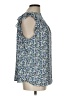 Ann Taylor LOFT 100% Polyester Blue Sleeveless Blouse Size L - photo 4