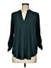 Lush 100% Polyester Solid Teal 3/4 Sleeve Blouse Size M - photo 1