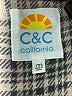 C&C California Plaid Tan Long Sleeve Blouse Size M - photo 7