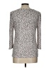 Elle Animal Print Silver 3/4 Sleeve T-Shirt Size L - photo 2