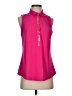 FORAY GOLF Pink Sleeveless Button-Down Shirt Size S - photo 1