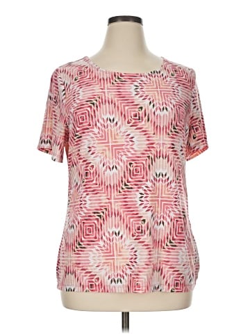JM Collection Short Sleeve Blouse (view 1)