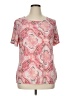 JM Collection Pink Short Sleeve Blouse Size XL - photo 1