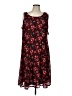 Perceptions Floral Black Casual Dress Size XL - photo 1