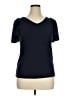 Cj Banks Blue Short Sleeve Top Size 0X - photo 1