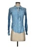 A'gaci 100% Rayon Blue Long Sleeve Blouse Size S - photo 1