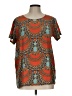 Almost Famous Orange Short Sleeve Blouse Size 12 - photo 1