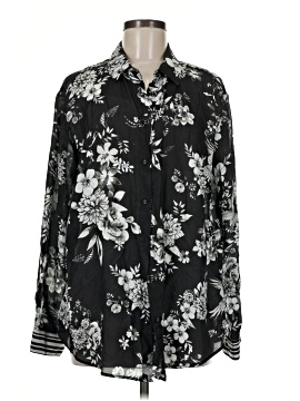 Johnny Was Long Sleeve Silk Top