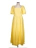 CeCe 100% Polyester Solid Yellow Casual Dress Size L - photo 1