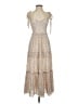 The Westside Paisley Ivory Tan Cocktail Dress Size XS - photo 1