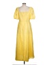 CeCe 100% Polyester Solid Yellow Casual Dress Size L - photo 2