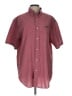 Chaps Burgundy Short Sleeve Button-Down Shirt Size L - photo 1