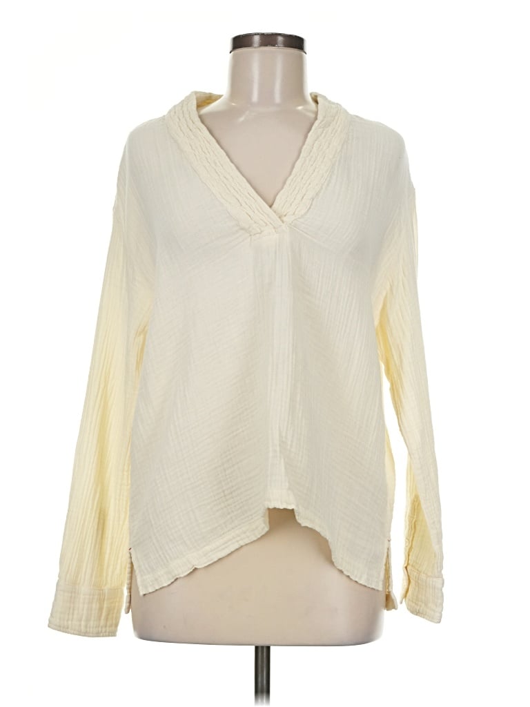 Pre-owned Xirena Long Sleeve Blouse In Ivory