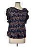 Odille Blue Short Sleeve Blouse Size L - photo 1