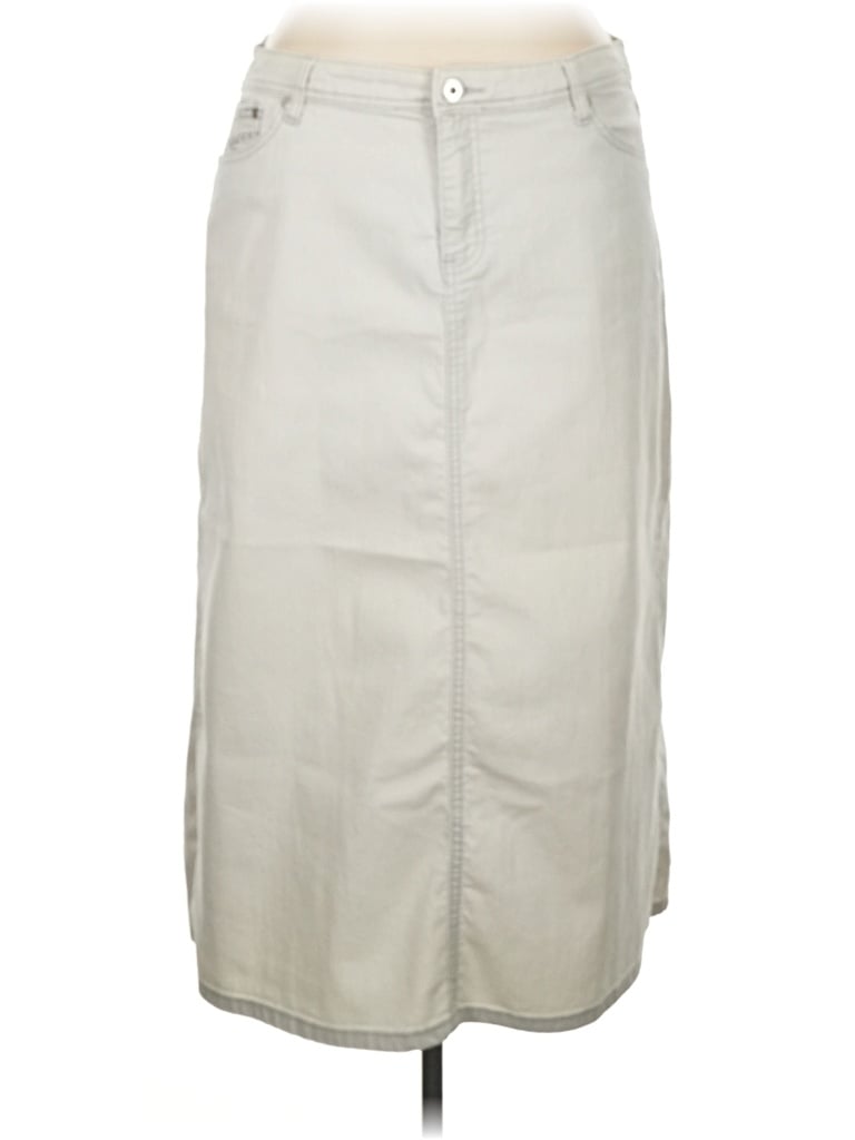 Pre-owned Christopher & Banks Formal Skirt In Ivory