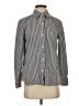 Theory 100% Cotton Stripes Silver Gray Long Sleeve Button-Down Shirt Size S - photo 1