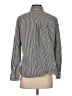 Theory 100% Cotton Stripes Silver Gray Long Sleeve Button-Down Shirt Size S - photo 2