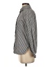 Theory 100% Cotton Stripes Silver Gray Long Sleeve Button-Down Shirt Size S - photo 5