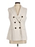 Ann Taylor Ivory Sleeveless Button-Down Shirt Size 8 Petite - photo 1