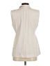 Ann Taylor Ivory Sleeveless Button-Down Shirt Size 8 Petite - photo 2