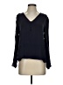 J.Crew 100% Polyester Black Long Sleeve Blouse Size 4 - photo 1
