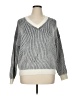 DAZY Stripes Silver Pullover Sweater Size XL - photo 1