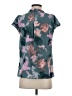 Nine West 100% Polyester Floral Teal Short Sleeve Blouse Size S - photo 2