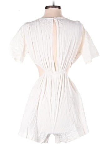 Madewell Cutout Romper in Seersucker (view 2)
