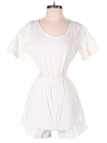 Madewell Cutout Romper in Seersucker (view 1)