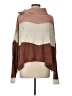Pol 100% Polyester Color Block Brown Pullover Sweater Size L - photo 1