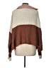 Pol 100% Polyester Color Block Brown Pullover Sweater Size L - photo 2