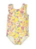 Harper Canyon Floral Yellow One Piece Swimsuit Size 2 - photo 1
