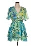 Zara Tropical Aztec Or Tribal Print Damask Floral Paisley Multi Color Green Cocktail Dress Size L - photo 1