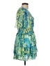 Zara Tropical Aztec Or Tribal Print Damask Floral Paisley Multi Color Green Cocktail Dress Size L - photo 4