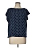 Ann Taylor 100% Polyester Polka Dots Blue Short Sleeve Blouse Size L - photo 1
