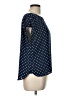 Ann Taylor 100% Polyester Polka Dots Blue Short Sleeve Blouse Size L - photo 4