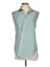 Rag & Bone 100% Cotton Stripes Teal Sleeveless Button-Down Shirt Size XS - photo 1